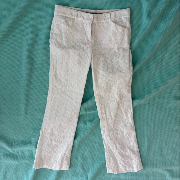 Express Pants - EXPRESS Design Studio Editor trousers pants size 4 lined. White eyelet texture